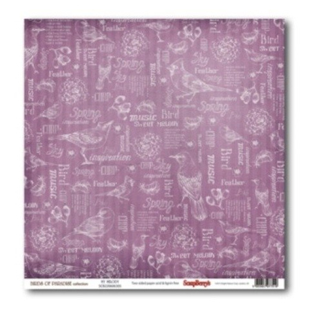 Papier do scrapbookingu dwustronny 30,5 x 30,5 cm BIRDS OF PARADISE 9 szt. ScrapBerry`s